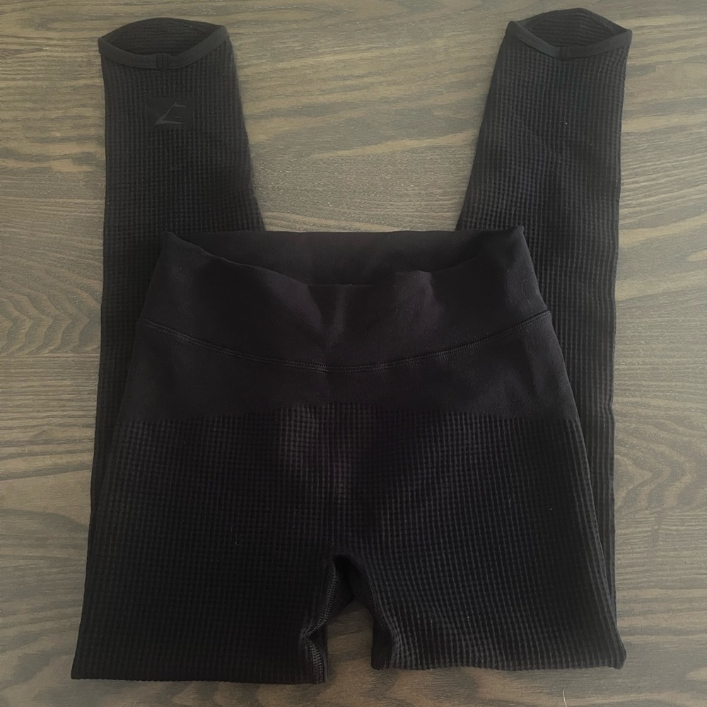 Gymshark Black Waffle Leggings